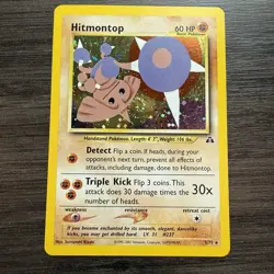 HITMONTOP #3/75 Holo Rare Foil Unlimited 2001 Pokemon LP Neo Discovery Card - Image 1