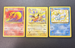 Vintage Jungle Pokemon 3-Card Lot: Non Holo Rares- Jolteon, Flareon, Vaporeon-LP - Image 1