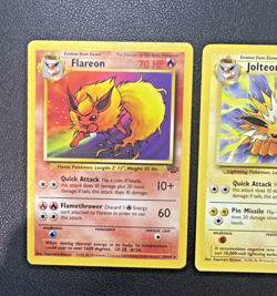 Vintage Jungle Pokemon 3-Card Lot: Non Holo Rares- Jolteon, Flareon, Vaporeon-LP - Image 3