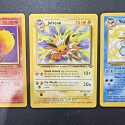 Vintage Jungle Pokemon 3-Card Lot: Non Holo Rares- Jolteon, Flareon, Vaporeon-LP - Image 4
