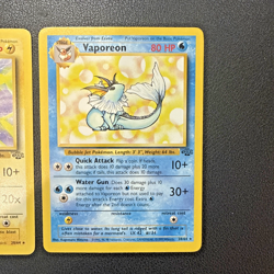 Vintage Jungle Pokemon 3-Card Lot: Non Holo Rares- Jolteon, Flareon, Vaporeon-LP - Image 5