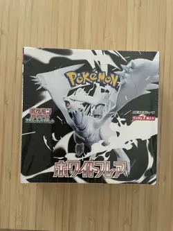 White Flare Japanese Booster Box Pokemon Cards - Image 1