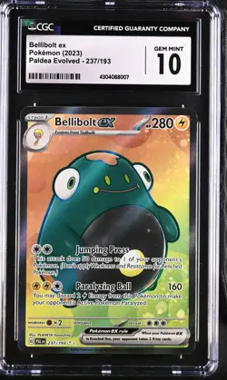 Bellibolt ex #237/193 CGC 10 2023 Pokemon Paldea Evolved - Image 1