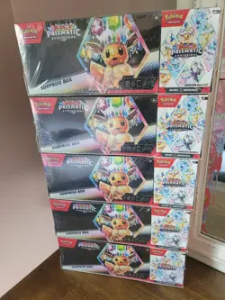 Pokemon Prismatic Evolutions Sams Bundle Suprise Box/booster Bundle Lot Of 5 - Image 1