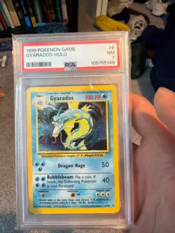 PSA 7 Near Mint Gyarados 006/102 Base Set Holo Pokemon - Image 1