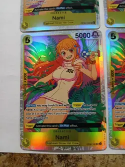 One Piece Nami OP08-106 English Near Mint Condition Tcg Set of 4 - Image 3