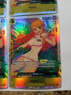 One Piece Nami OP08-106 English Near Mint Condition Tcg Set of 4 - Image 4