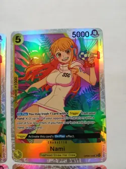 One Piece Nami OP08-106 English Near Mint Condition Tcg Set of 4 - Image 5