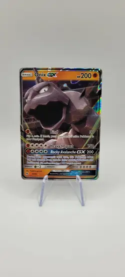 Pokemon TCG: Onix GX - 36/68 Hidden Fates Sun & Moon Ultra Rare Card NM - Image 1