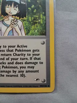 Pokemon 1999-2000 Charity #99/132 Gym Heros Raw Card - Image 4