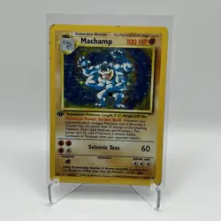 Machamp 8/102 Holo 1st Edition Base Set Vintage Pokemon Card Raw - Image 1