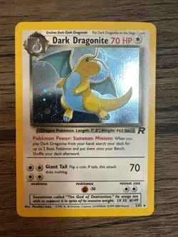 Pokemon Dark Dragonite Holo Rare TCG 2000 Card 5/82 - Image 1