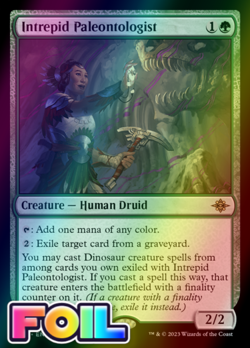 x1 Intrepid Paleontologist LCI MTG 193 FOIL RARE M/NM 1x - Image 1