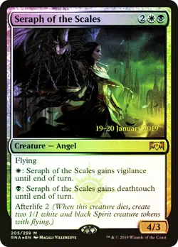 MTG FOIL Seraph of the Scales (Prerelease) (Ravnica Allegiance) - Promo #205s - Image 1