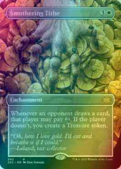 1x FOIL Smothering Tithe Borderless Double Masters 2022 NM MTG - Image 1