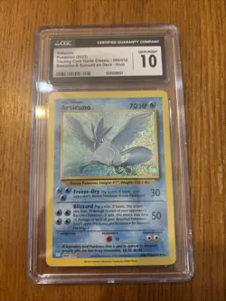 CGC 10 GEM MINT Articuno 009/034 HOLO RARE Classic Pokemon Card 2023 - Image 1