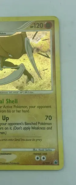 Kabutop 6/100 Lv.56 Majestic Dawn Holo Rare 2008 Pokemon TCG MP Flaws See Notes - Image 3