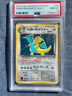 1997 Pokemon Japanese Rocket Dark Dragonite-Holo PSA 10 Gem Mint Very Rare - Image 1