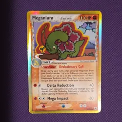Pokemon TCG Meganium 4/101 EX Dragon Frontiers Stage 2 Holo Rare 110 HP English - Image 1