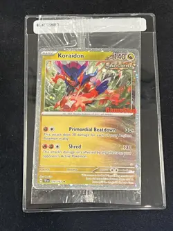 KORAIDON 119/162 POKEMON TCG TEMPORAL FORCES GAMESTOP HOLO STAMP PROMO SEALED - Image 1