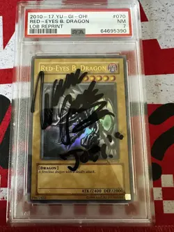 PSA 7 Signed by Wayne Grayson Red Eyes Black Dragon LOB-070 - Image 4