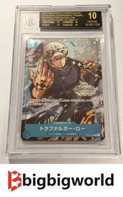 2022 Japanese One Piece Championship Promo Trafalgar Law ST03-008 BGS 10 BLACK - Image 1