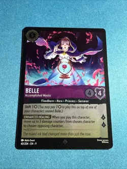 BELLE ACCOMPLISHED MYSTIC Disney Lorcana Fabled SUPER RARE Cold Foil 40/204 - Image 1