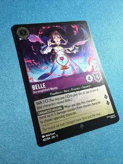 BELLE ACCOMPLISHED MYSTIC Disney Lorcana Fabled SUPER RARE Cold Foil 40/204 - Image 2