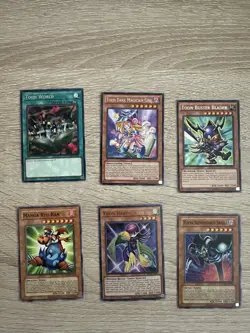 Yugioh Cards Toon Buster Dark Magician Girl Skull Harpie Ryu Set with Free Gift - Image 1