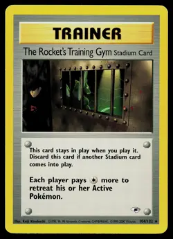 Pokemon Card - The Rocket's Training Gym Gym Heroes 104/132 Rare - Image 1