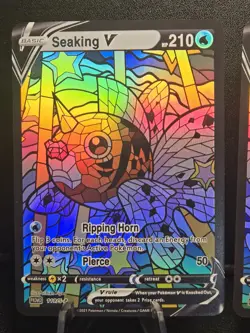 Seaking And Goldeen CUSTOM Stained Glass Holo Cards -Display Only - Image 3