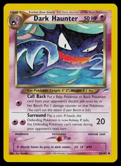 Pokemon Card - Dark Haunter Neo Destiny 36/105 Uncommon - Image 1