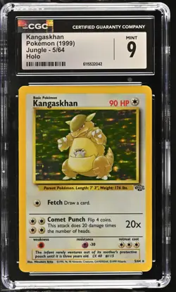 CGC 9 MINT Kangaskhan 1999 Jungle 5/64 Holo Pokemon Card - Image 1