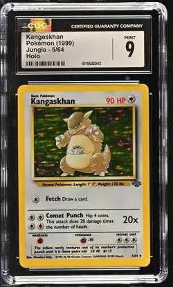 CGC 9 MINT Kangaskhan 1999 Jungle 5/64 Holo Pokemon Card - Image 1