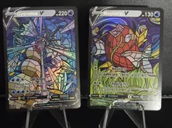 Gyarados & Magikarp CUSTOM Stained Glass Holo Cards -Display Only - Image 2