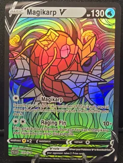 Gyarados & Magikarp CUSTOM Stained Glass Holo Cards -Display Only - Image 4