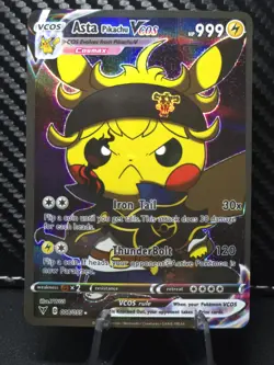 Asta Black Clover Pika Cosplay Pokemon Cute Doujin ACG HOLO Card - Near Mint C. - Image 1
