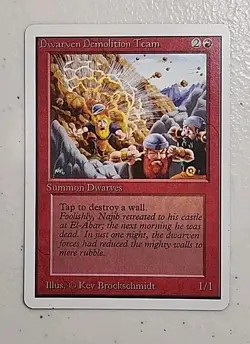 Dwarven Demolition Team Unlimited Edition Regular MTG - Image 1