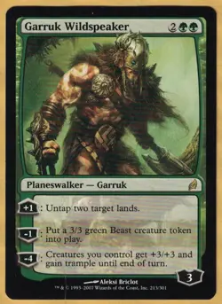 Garruk Wildspeaker (Lorwyn, Rare, 2007, English) MTG Planeswalker NM - Image 1