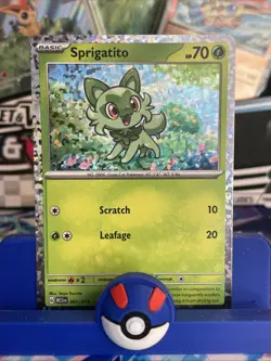Sprigatito 001/015 McDonald’s Match Battle Holo Rare Promo Pokemon TCG 2023 NM - Image 1