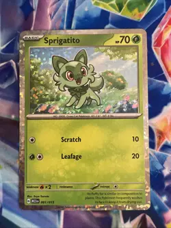 Sprigatito 001/015 McDonald’s Match Battle Holo Rare Promo Pokemon TCG 2023 NM - Image 2