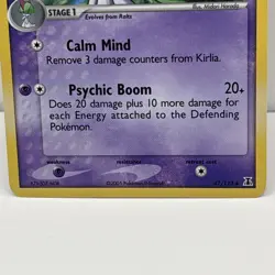 Pokemon TCG Kirlia EX Delta Species 47/113 Reverse Holo Uncommon - NM - Image 3