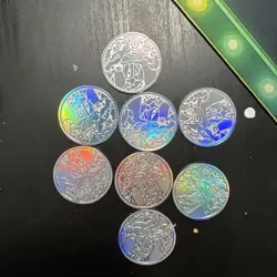 (8) Phantasmal Flames UPC Metal Coin Featuring Mega Charizard X Pokemon - Image 1