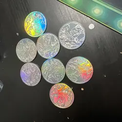 (8) Phantasmal Flames UPC Metal Coin Featuring Mega Charizard X Pokemon - Image 3