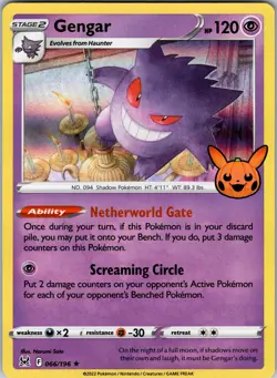 Gengar (2022 Copyright Date) 066/196 Trick or Trade BOOster Bundle 2023 Pokemon - Image 1