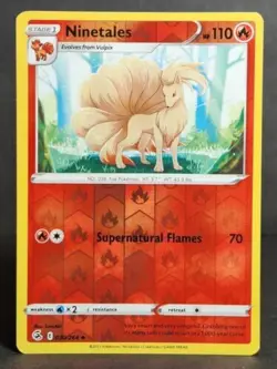 Ninetales Uncommon 030/264 Pokemon TCG Fusion Strike Reverse Holo Foil 2021 - Image 1