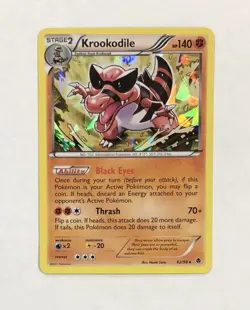 Pokemon KROOKODILE 62/98 Rare Cracked Ice Holo Foil NM Emerging Powers Near Mint - Image 1