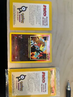 Sealed 2001 Entei Reverse Holo Pokemon Neo Discovery Black Star Movie Promo VTG - Image 1