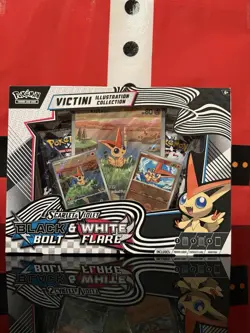 Pokemon TCG Black Bolt & White Flare Victini Illustration Collection Box - Image 1