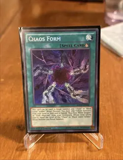 Yugioh Chaos Form Secret Rare 1st Ed MVP1-ENS08 Near Mint - Image 1